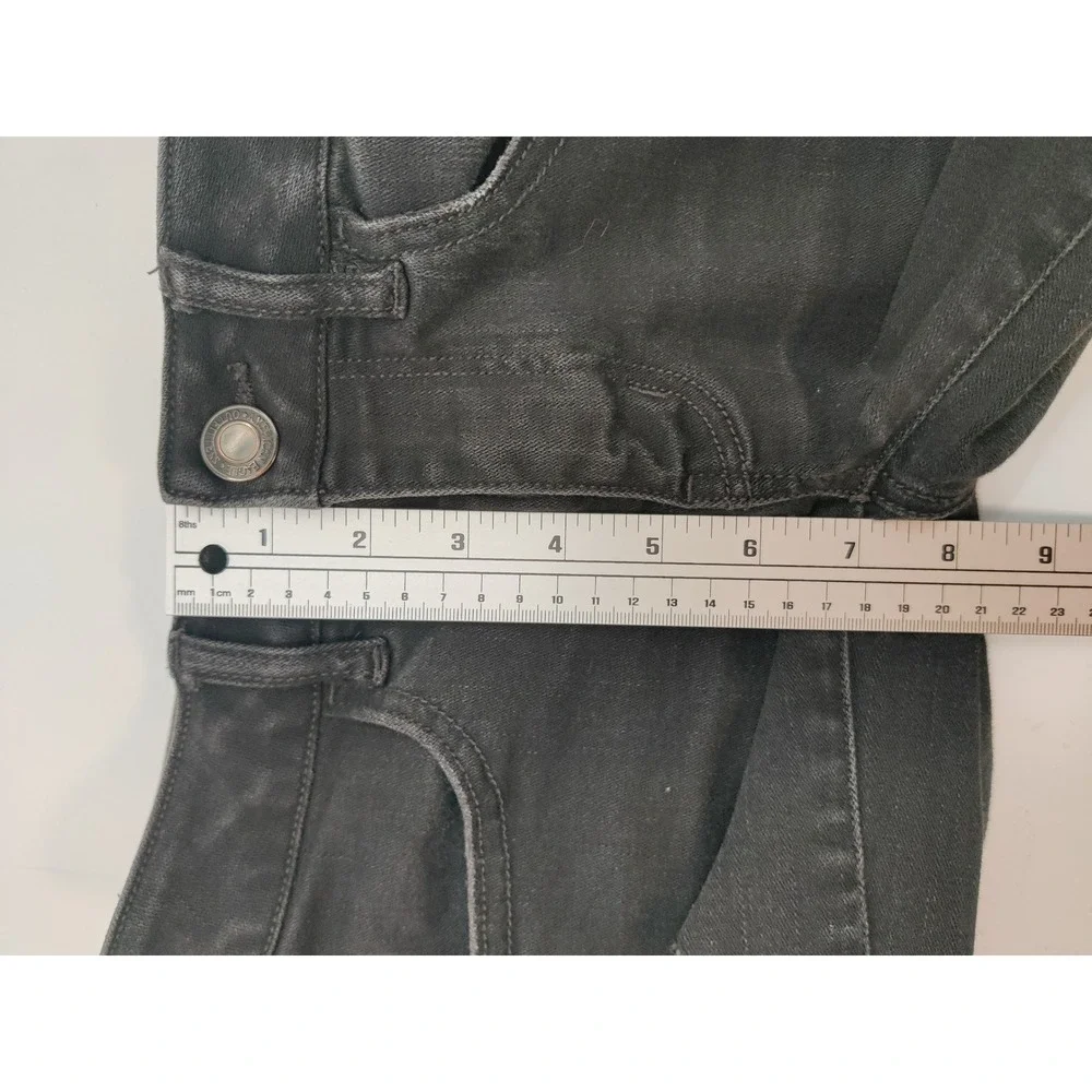 American Eagle Outfitters Jegging Crop Distressed Black Jeans Size 00 Regular